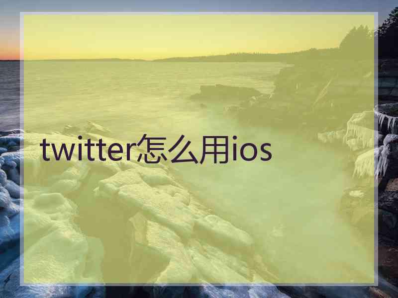 twitter怎么用ios