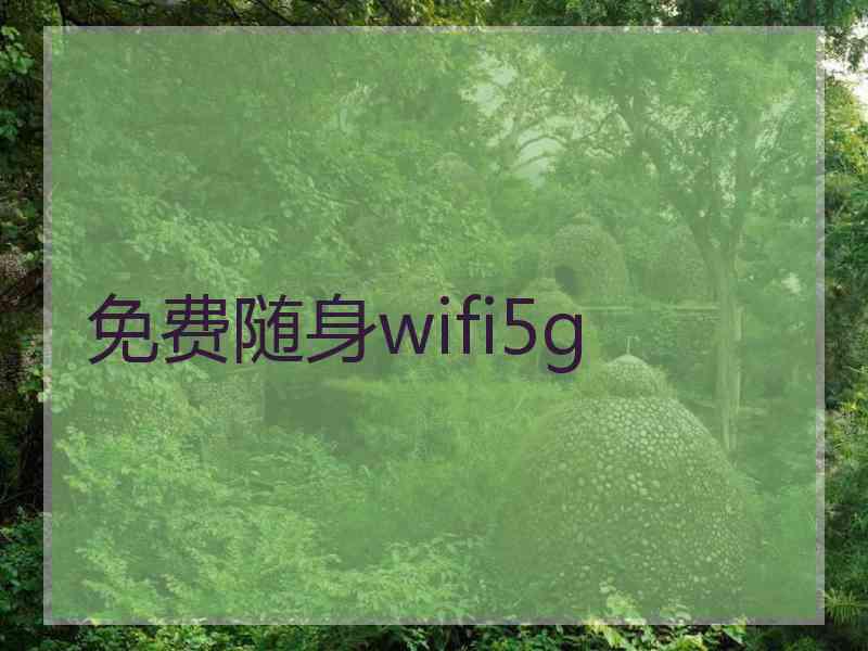 免费随身wifi5g