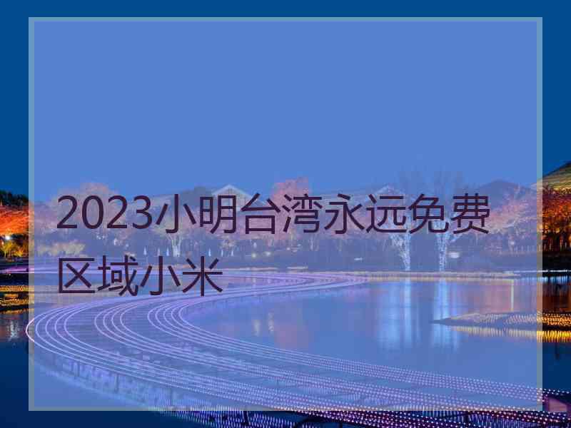 2023小明台湾永远免费区域小米