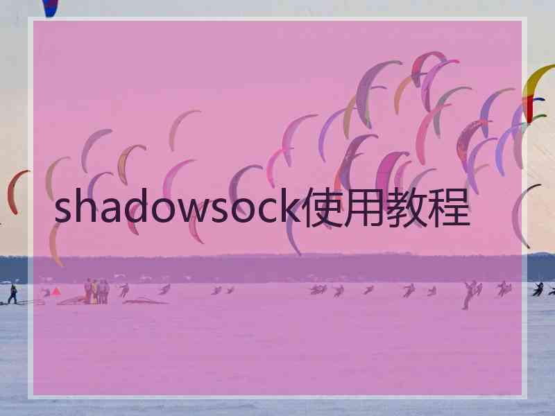 shadowsock使用教程