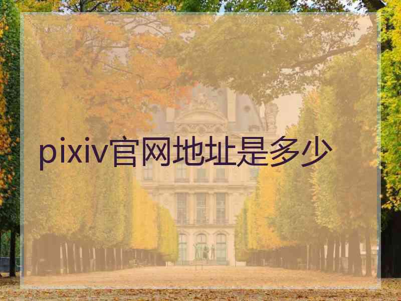 pixiv官网地址是多少