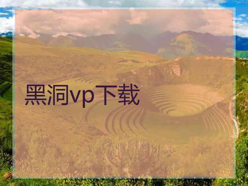 黑洞vp下载