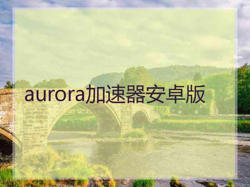 aurora加速器安卓版