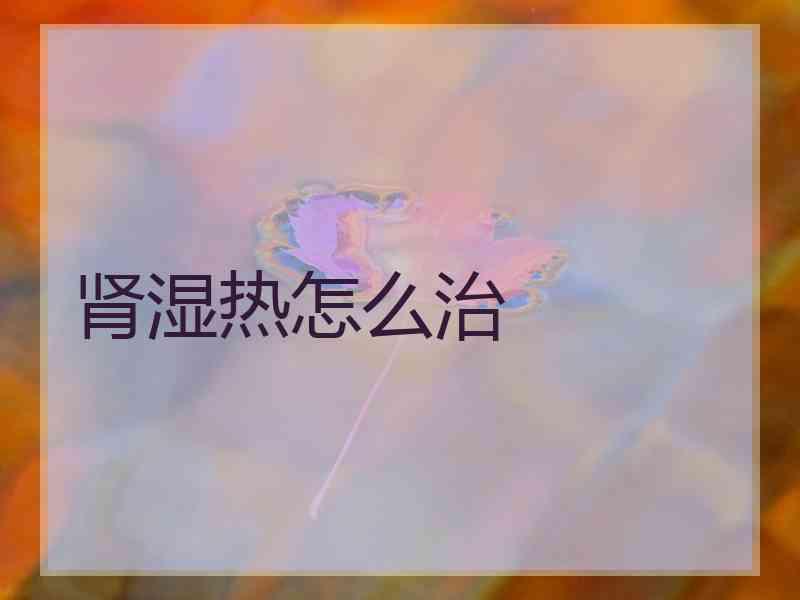 肾湿热怎么治