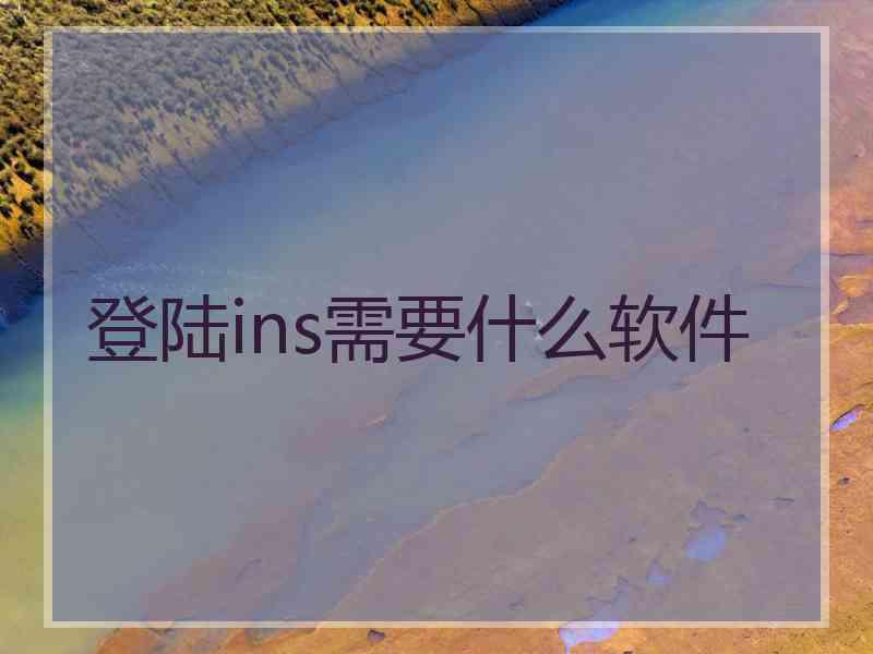 登陆ins需要什么软件