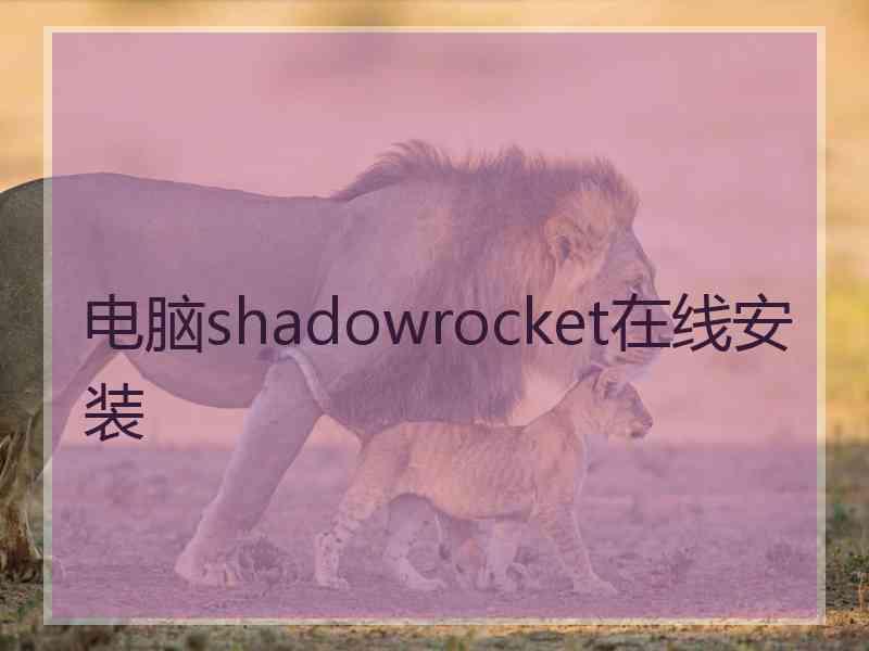 电脑shadowrocket在线安装