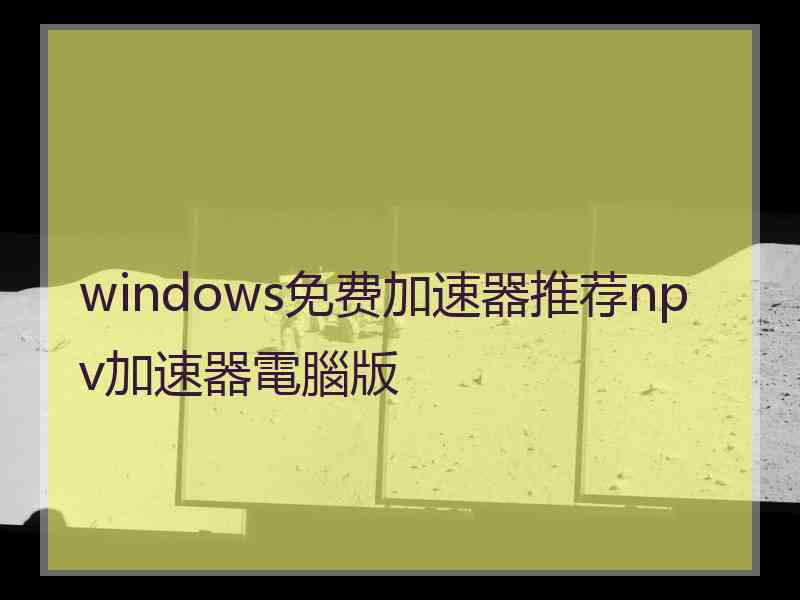 windows免费加速器推荐npv加速器電腦版