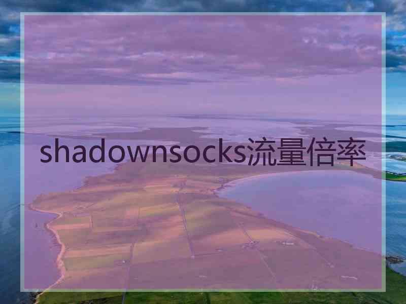 shadownsocks流量倍率