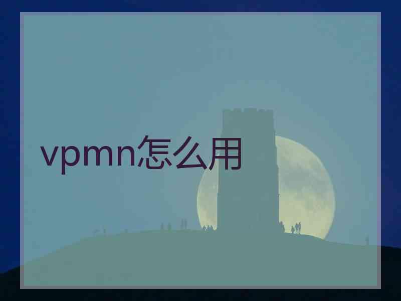 vpmn怎么用