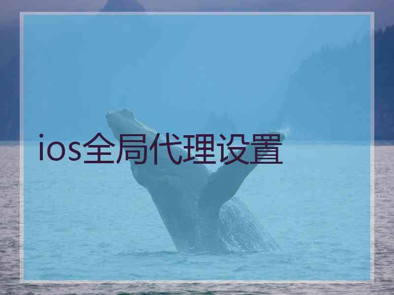 ios全局代理设置