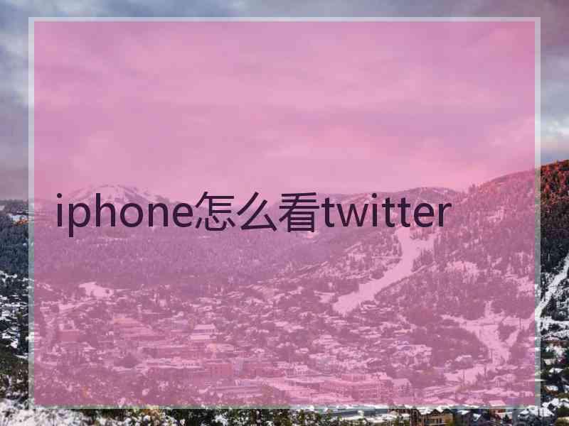 iphone怎么看twitter