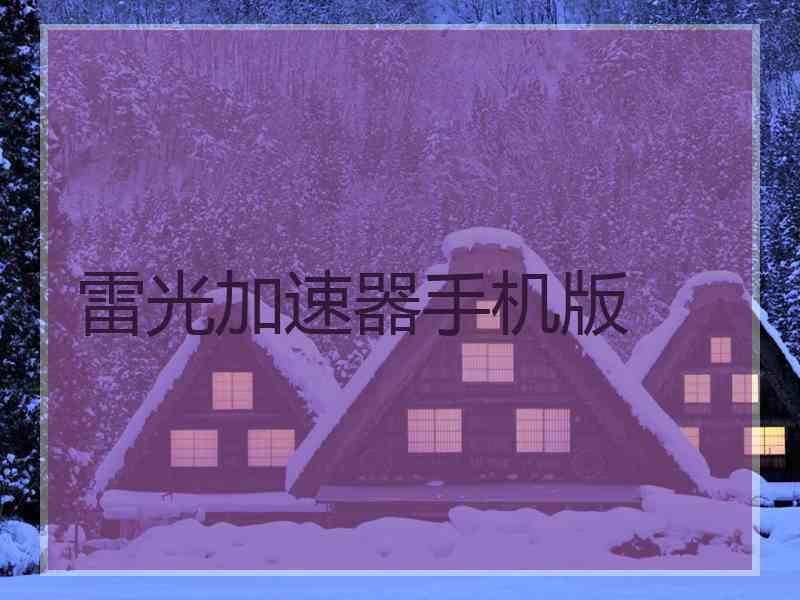 雷光加速器手机版