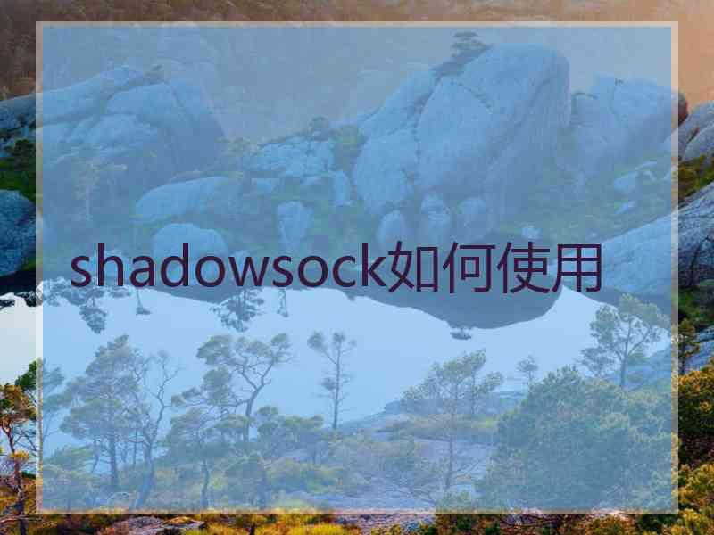 shadowsock如何使用