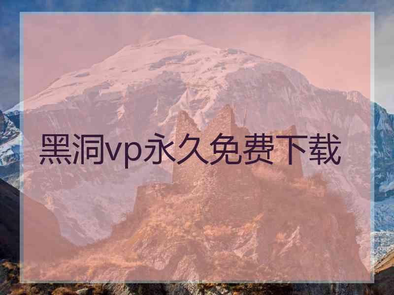 黑洞vp永久免费下载