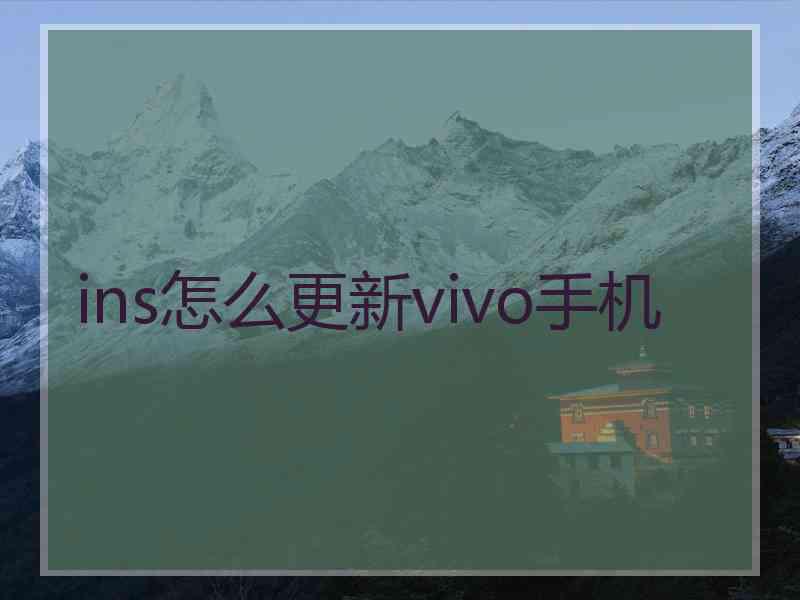 ins怎么更新vivo手机