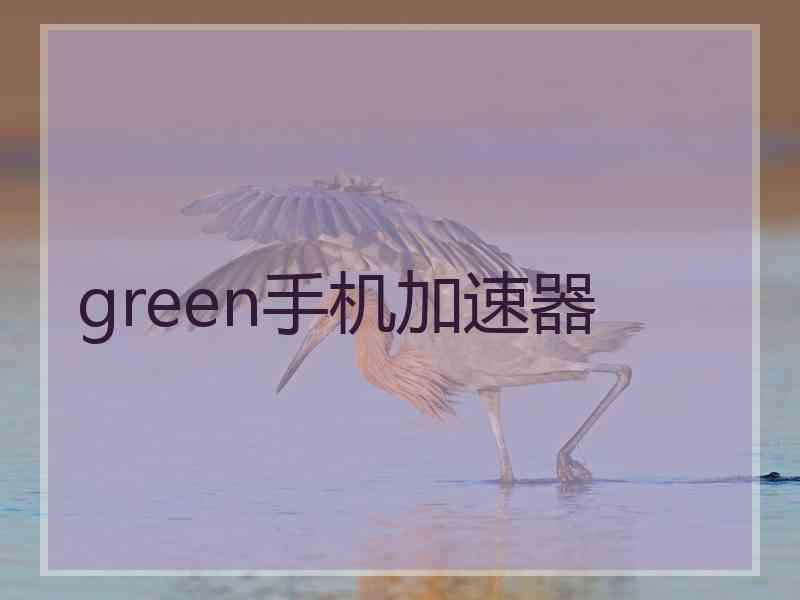 green手机加速器