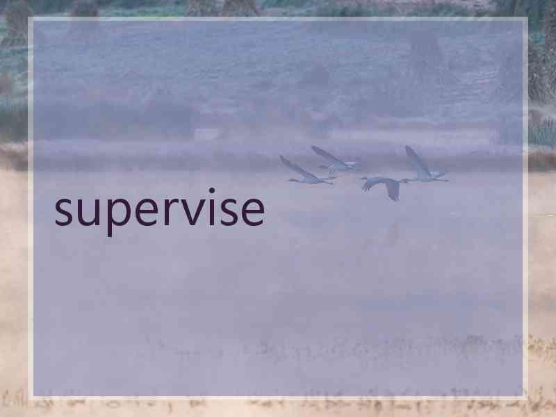 supervise