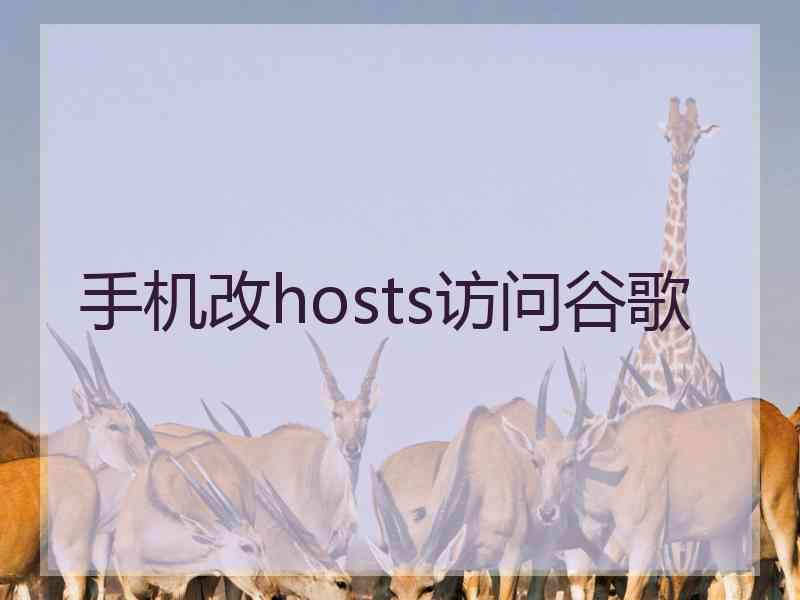 手机改hosts访问谷歌