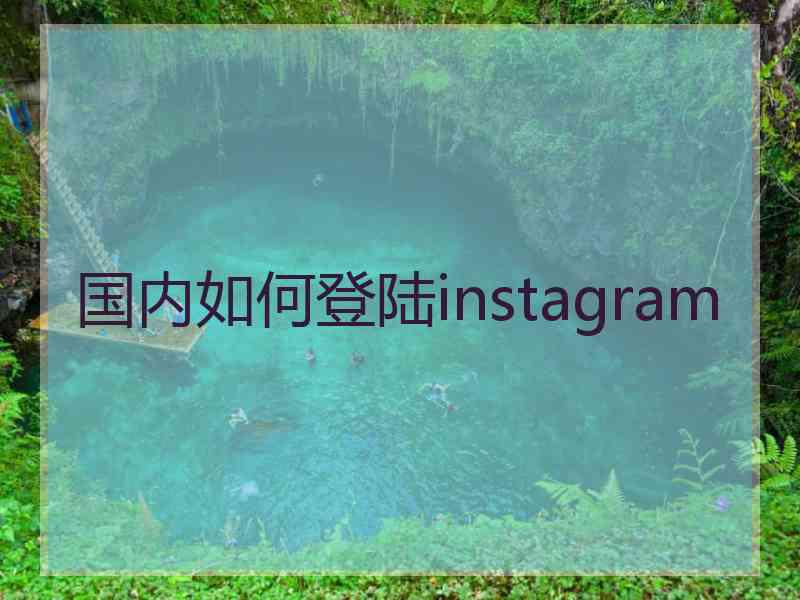 国内如何登陆instagram