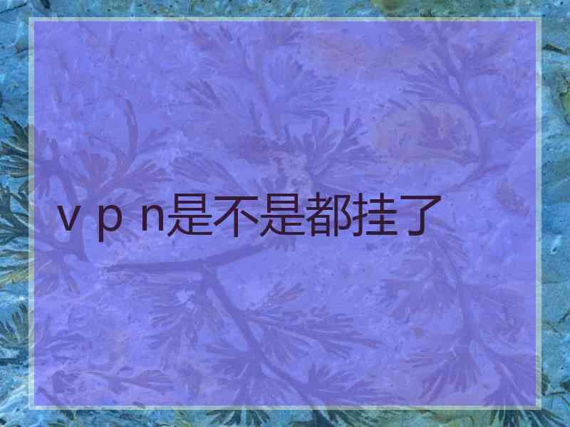 v p n是不是都挂了