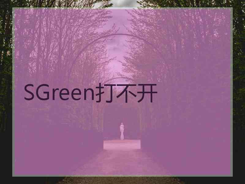 SGreen打不开