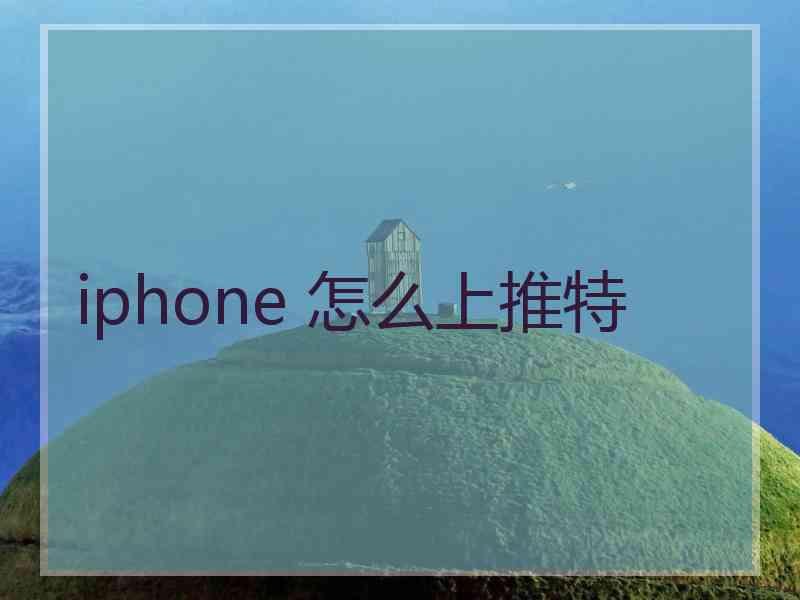 iphone 怎么上推特