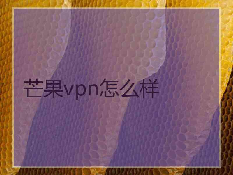 芒果vpn怎么样