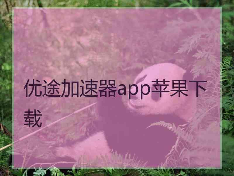 优途加速器app苹果下载