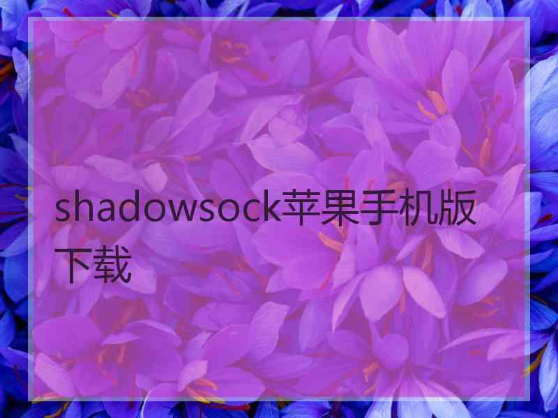 shadowsock苹果手机版 下载