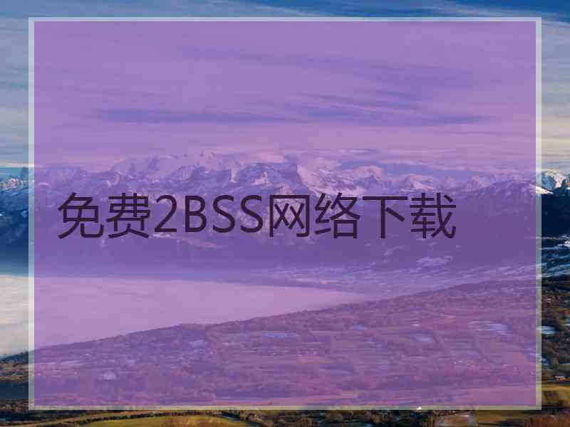 免费2BSS网络下载