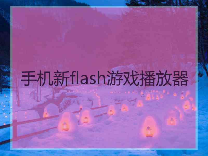 手机新flash游戏播放器