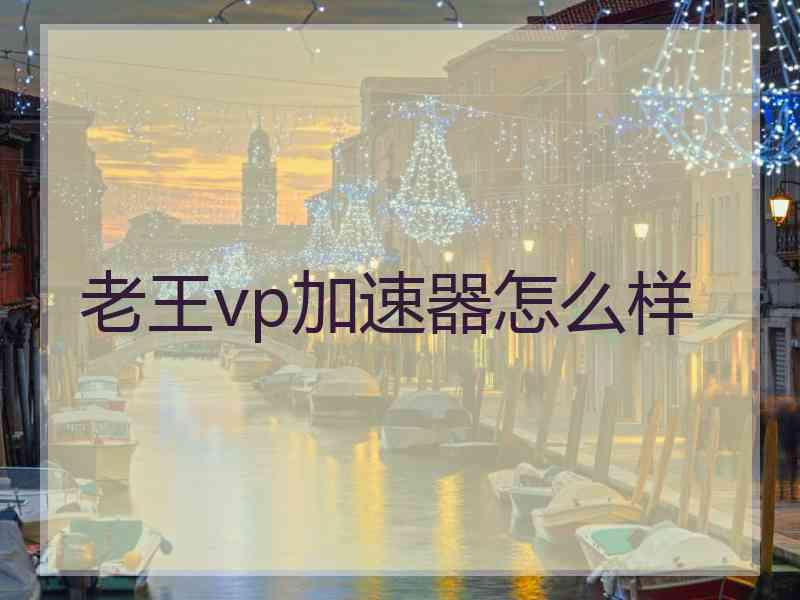 老王vp加速器怎么样