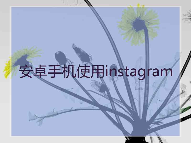 安卓手机使用instagram