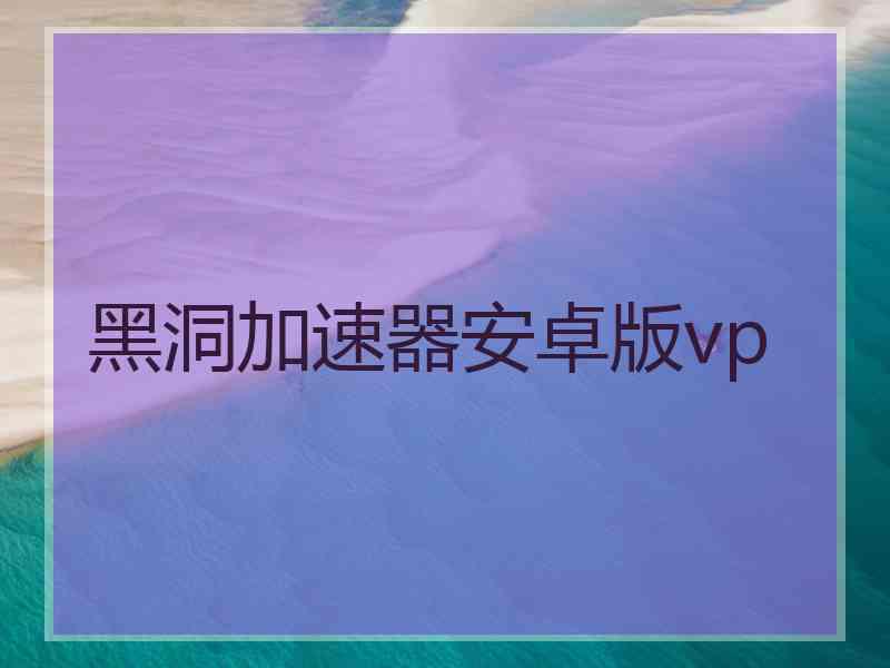 黑洞加速器安卓版vp