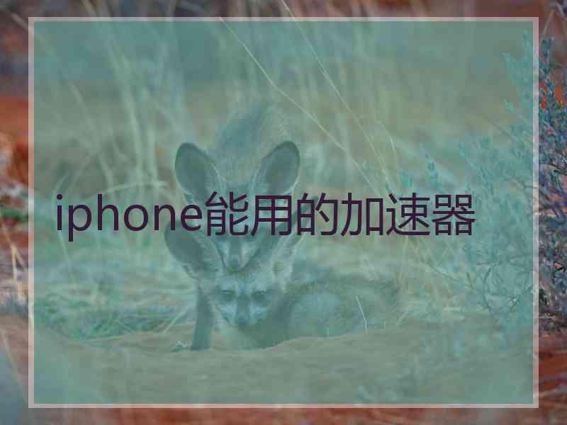 iphone能用的加速器