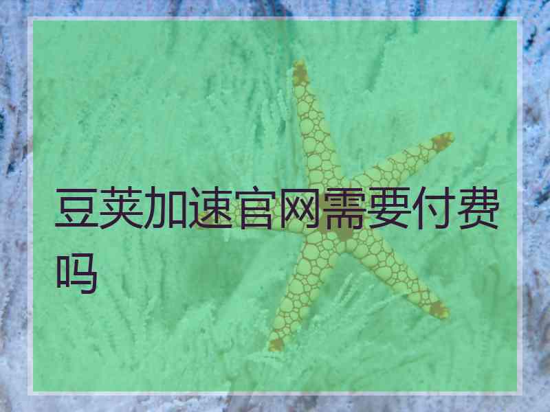 豆荚加速官网需要付费吗